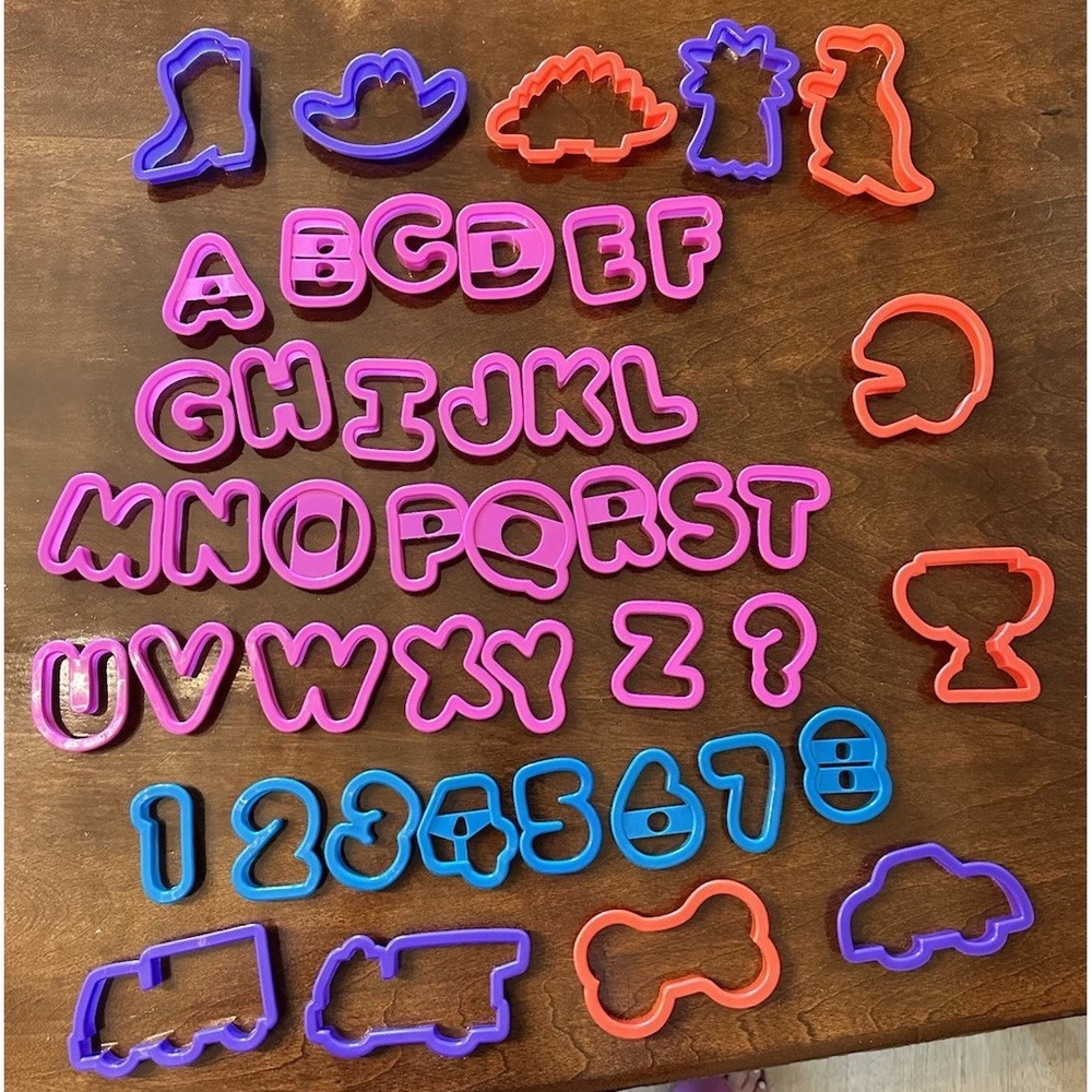 Lot Of Wilton Cookie Cutters A-Zā Numbers And Shapes